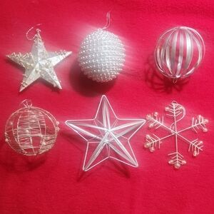 Silver and Gold Holiday Ornament Set